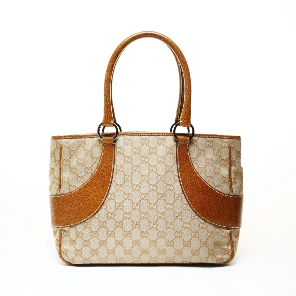 GUCCI Cream Canvas Tote Bag